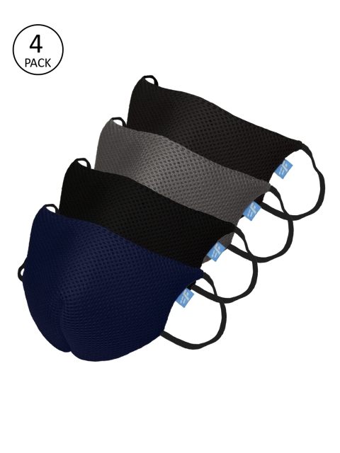 

F Gear Adults Pack Of 4 Reusable 7-Ply Protective Outdoor Masks, Navy blue