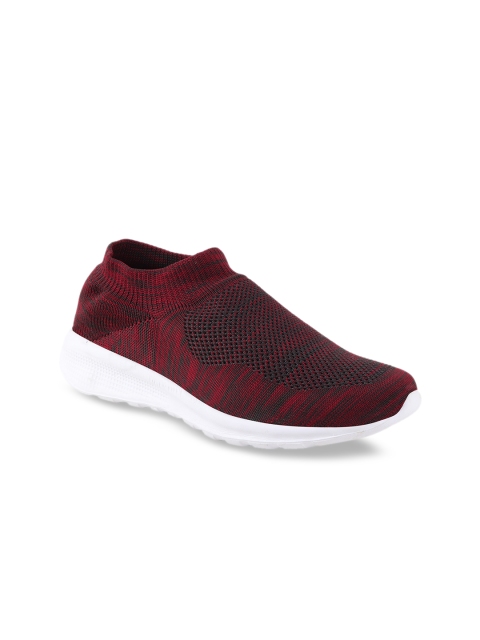 

Histeria Men Red Textured Slip-On Sneakers