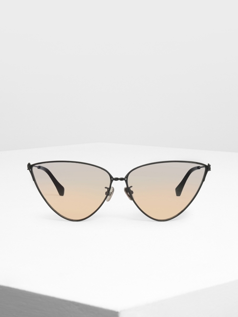 

CHARLES & KEITH Women Gradient Cateye Sunglasses CK3-91280349, Gold