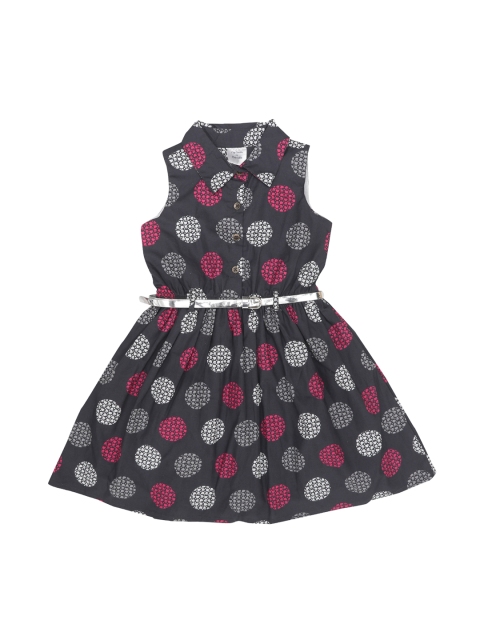 

Doodle Girls Multicoloured Printed Fit and Flare Dress, Multi