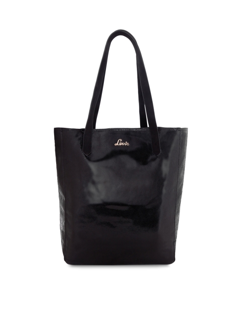 

Lavie Black Solid Tote Bag