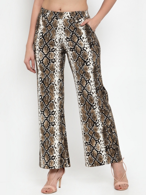 

Westwood Women Brown Relaxed Loose Fit Snake Skin Printed Parallel Trousers