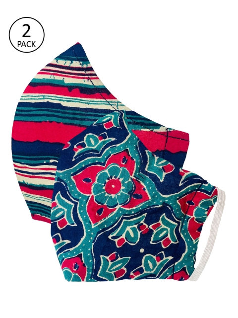 

Sera Unisex Pack Of 2 Printed 3-Ply Cloth Mask, Assorted