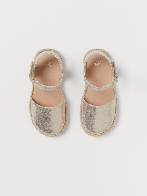 

H&M Girls Gold-Coloured Shimmering Metallic Sandals