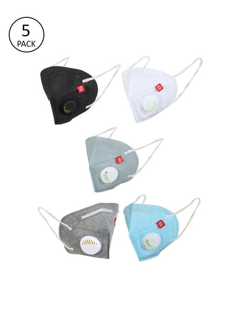 

Swiss Design Unisex 5Pcs 5Ply Protective Outdoor Face Masks, Grey