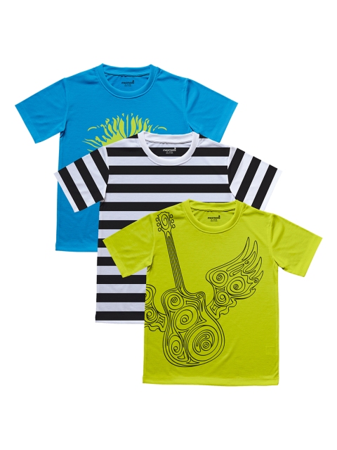 

mezmoda Boys Lime Green Printed Round Neck T-shirt
