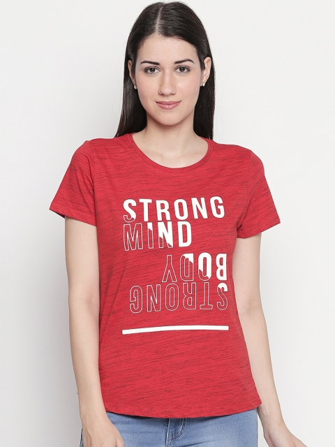 

Ajile by Pantaloons Women Red Printed Round Neck T-shirt