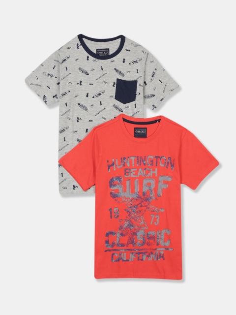 

Cherokee Boys Assorted Pack Of 2 Printed Round Neck T-shirt