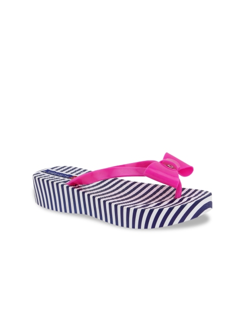 

MSC Women Pink & White Striped Slip-On