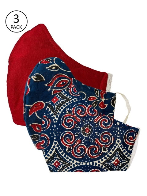 

Sera Unisex 3 Pcs 3-Ply Anti-Pollution Reusable Cloth Masks, Navy blue