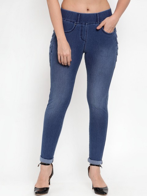 

Westwood Women Blue Solid Skinny-Fit Denim Jeggings