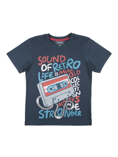 

Cherokee Boys Blue Printed Round Neck T-shirt