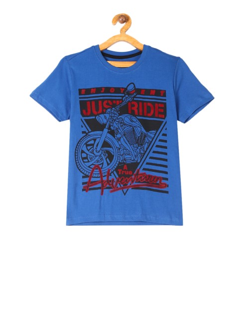

Cherokee Boys Blue Printed Round Neck T-shirt