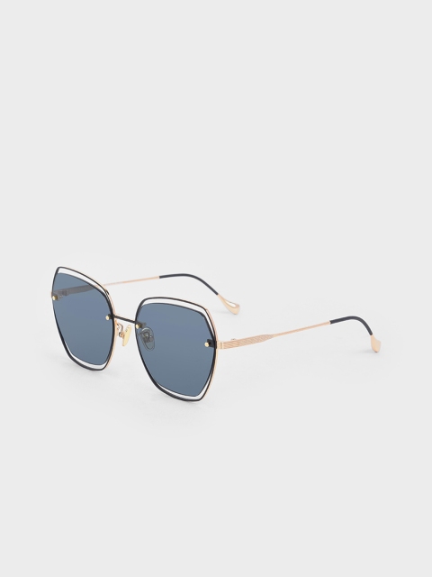 

CHARLES & KEITH Women Butterfly Sunglasses CK3-71280384, Blue