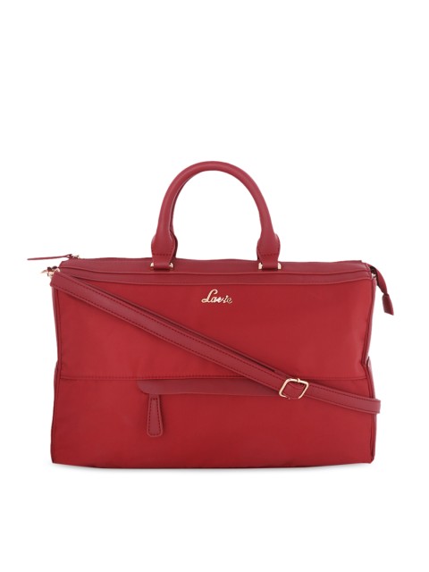 

Lavie Red Solid Tote Bag