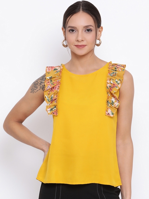 

ALL WAYS YOU Women Yellow Solid Top