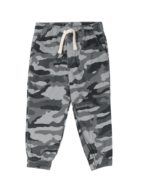 

The Childrens Place Boys Grey & Black Camouflage Printed Woven Joggers