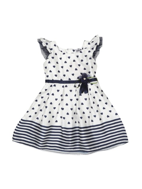

Doodle Girls Off-White Printed Fit and Flare Dress