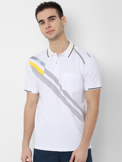 

Allen Solly Men White Printed Polo Collar T-shirt