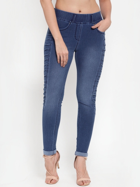 

Westwood Women Blue Solid Skinny-Fit Denim Jeggings