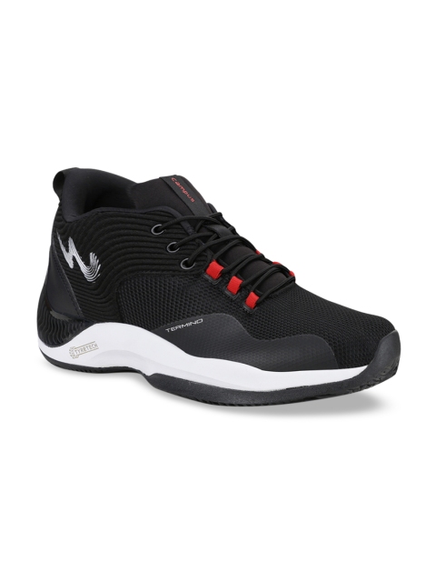 

Campus Men Black Mesh Mid-Top TERMINO Running Shoes