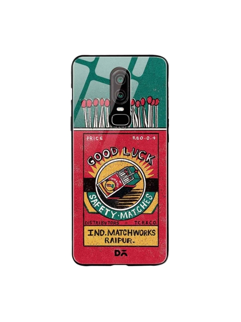 

DailyObjects Green & Red Good Luck Matchbox OnePlus 6 Glass Case