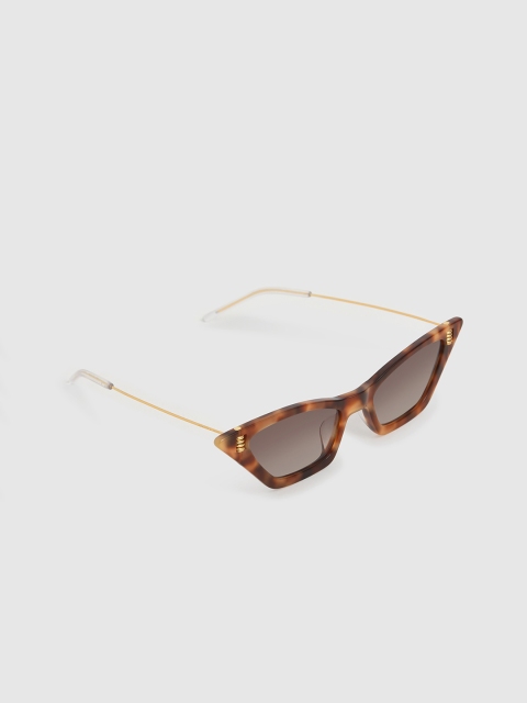 

CHARLES & KEITH Women UV Protected Lens Cateye Sunglasses CK3-91280372, Brown