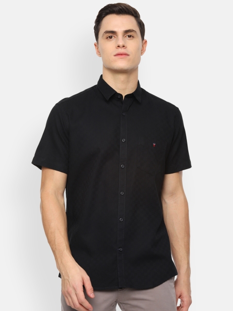 

Louis Philippe Sport Men Black Slim Fit Self Design Casual Shirt