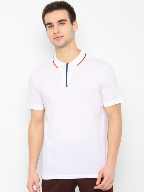 

Allen Solly Men White Solid Polo Collar T-shirt