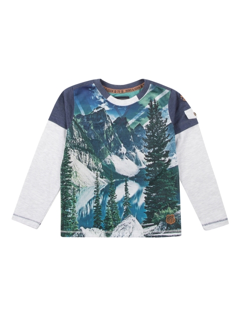 

Cherokee Boys Blue Printed Round Neck T-shirt