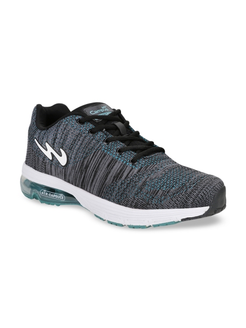 

Campus Men Black Mesh Running Shoes