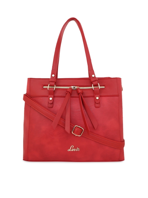 

Lavie Red Solid Handheld Bag