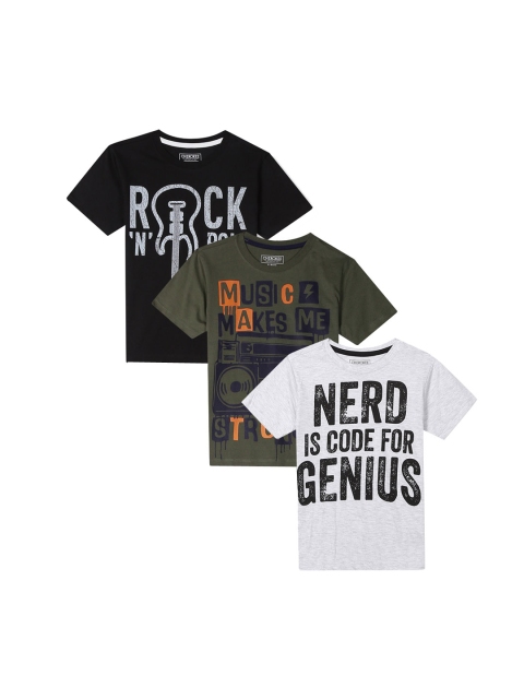 

Cherokee Boys Assorted Pack Of 3 Printed Round Neck T-shirt