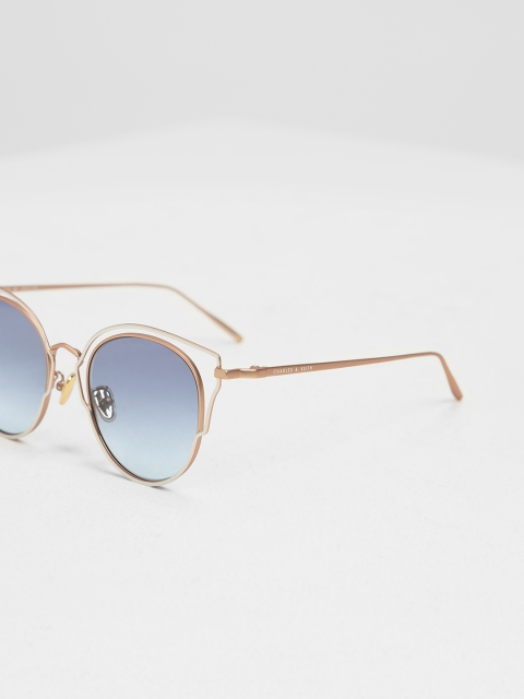 

CHARLES & KEITH Women Oval Sunglasses, Blue