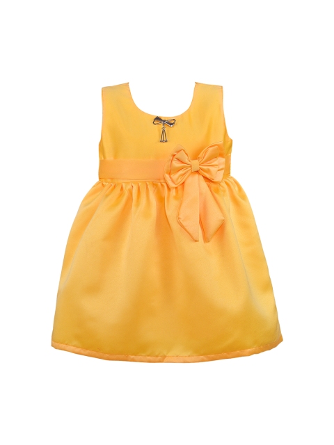 

Wish Karo Girls Yellow Solid Fit and Flare Dress