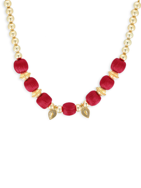 

AKSHARA Handcrafted Red Chocker Necklace