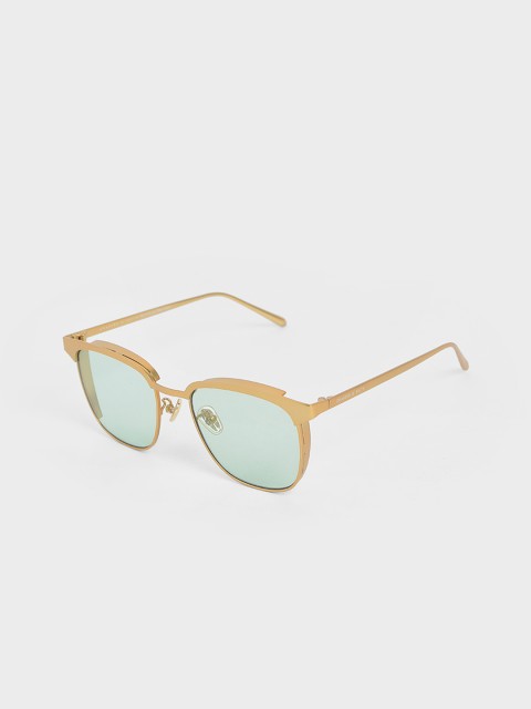 

CHARLES & KEITH Women Rectangle Sunglasses, Green