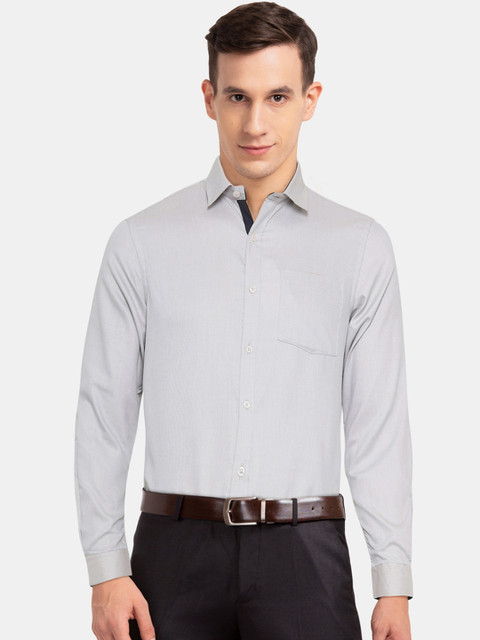 

Excalibur Men Grey Regular Fit Solid Formal Shirt