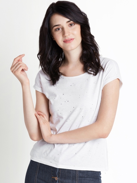

Forever Glam by Pantaloons Women White Printed Top