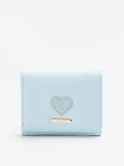 

Ginger by Lifestyle Women Blue Solid Three Fold Wallet