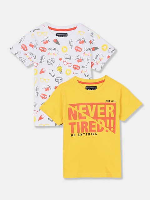 

Cherokee Boys Assorted Pack Of 2 Printed Round Neck T-shirt