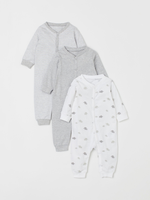 

H&M 3-Pack Cotton Pyjamas, White