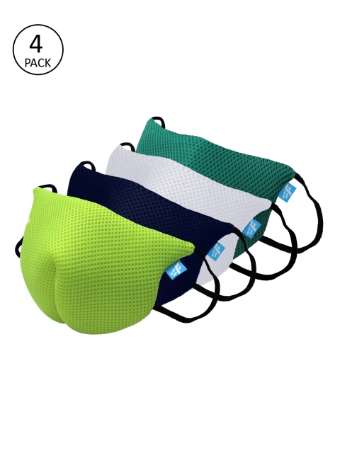 

F Gear Adults Pack Of 4 Reusable 7-Ply Protective Outdoor Masks, Fluorescent green