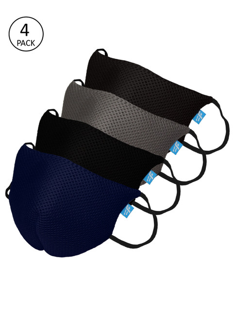 

F Gear Adults Pack Of 4 Reusable 7-Ply Protective Outdoor Masks, Navy blue
