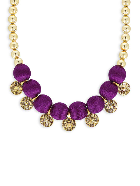 

AKSHARA Women Purple Handcrafted Necklace