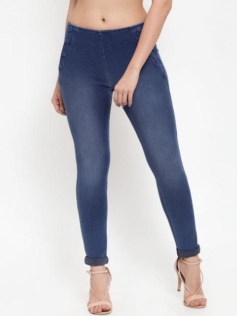 

Westwood Women Blue Solid Skinny-Fit Denim Jeggings