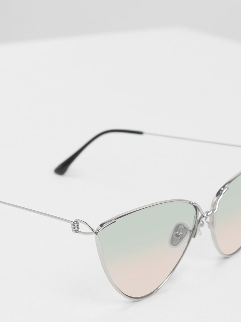

CHARLES & KEITH Women Cateye Sunglasses, Silver