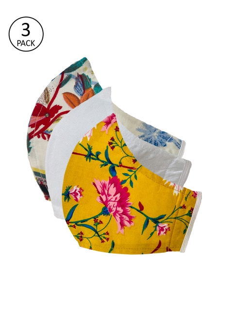 

Sera Adults Pack Of 3 Printed 3-Ply Reusable Cloth Masks, Multi
