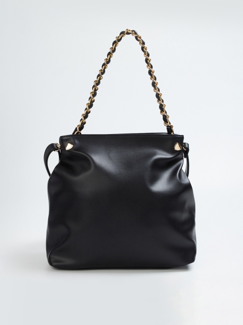 

Ginger by Lifestyle Black Solid Shoulder Bag