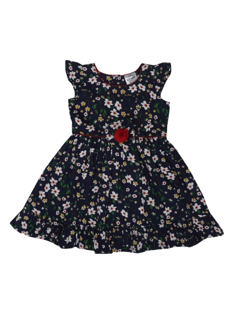 

Doodle Girls Navy Blue Printed A-Line Dress